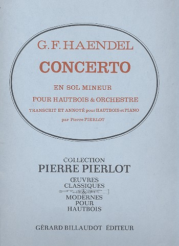 Concerto op.1,6 sol mineur pour hautbois et orchestre