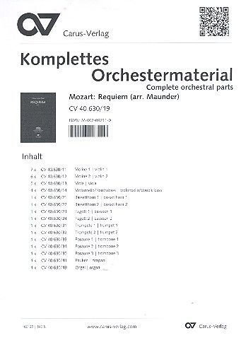 Requiem KV626 für Soli, gem Chor und Orchester