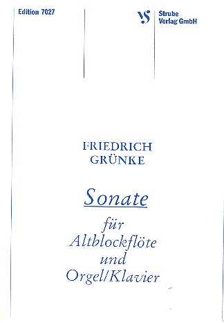 Sonate für Altblockflöte und Orgel (Klavier)