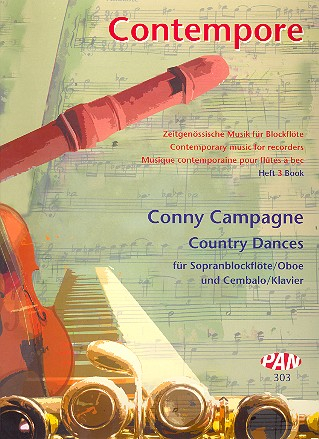 Conny Campagne Country Dances für Sopranblockflöte und Klavier