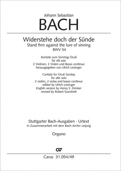 Widerstehe doch der Sünde Kantate Nr.54 BWV54