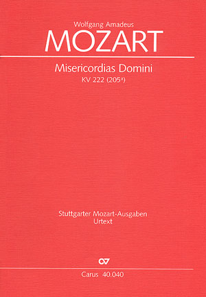 Misericordias Domini KV222 für gem Chor und und Orchester