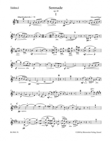 Serenade op.20 für Streicher Violine 1