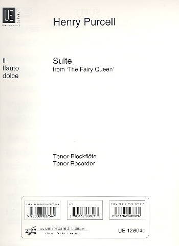 Suite The fairy Queen für Blockflötenquartett (und Cembalo)