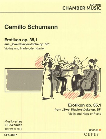 Erotikon op.35,1 für Violine und Harfe (Klavier)