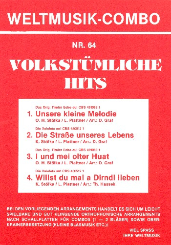 Volkstümliche Hits Band 64: für Combo (Oberkrainer Besetzung)