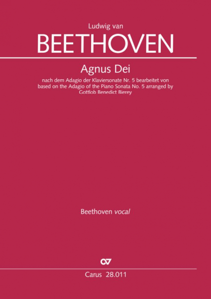 Agnus Dei - nach dem Adagio der Klaviersonate Nr.5 für Soli, gem Chor und Orchester