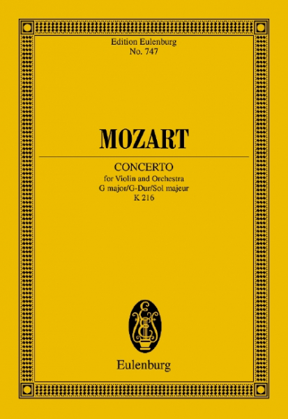 Konzert G-Dur KV216 für Violine und Orchester