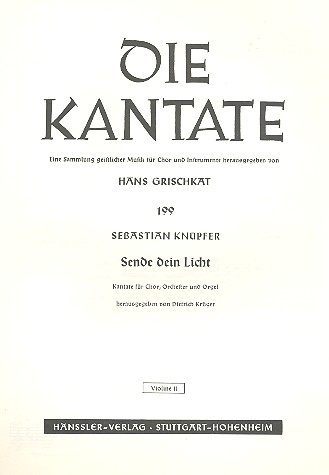 Sende dein Licht für gem Chor, Orchester und Orgel