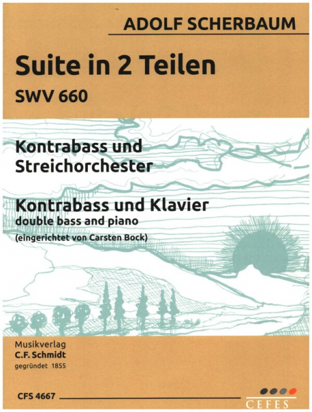 Suite in 2 Teilen SWV660 für Kontrabass und Streichorchester für Kontrabass und Klavier