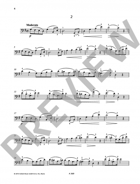 Etüden für Cello 12 melodische Etüden op. 113