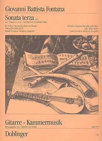 Sonata terza C-Dur für Violine (Blockflöte), Gitarre und Baß