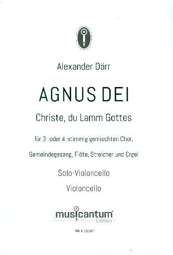 Agnus Dei für gem Chor (SAM/SATB), Gemeinde, Flöte, Streicher und Orgel