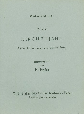 Das Kirchenjahr für Blasorchester