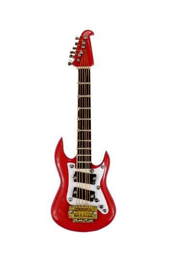 Magnet Elektrische Gitarre rot 10 cm