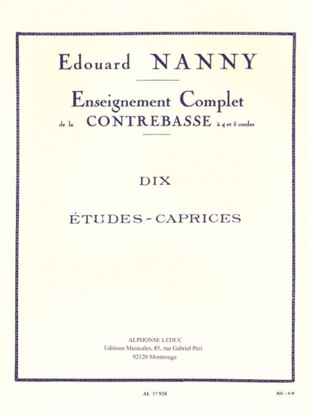 10 études-caprices pour contrebasse à 4 et 5 cordes