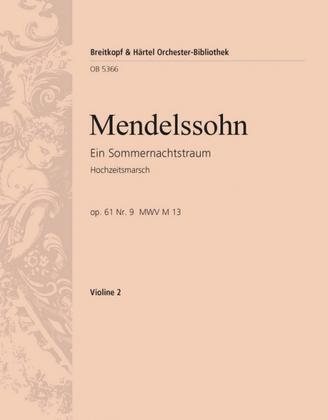 Hochzeitsmarsch aus &#039;Ein Sommernachtstraum&#039; op.61 für Orchester