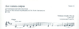 Ave verum corpus KV618 für Chor, Streicher und Orgel