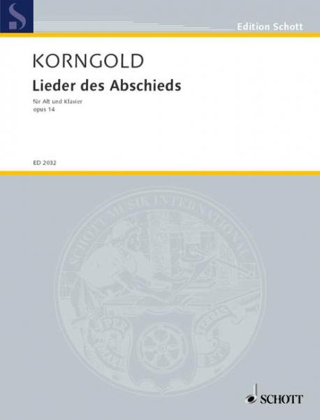 Lieder des Abschieds op.14 für Gesang und Klavier