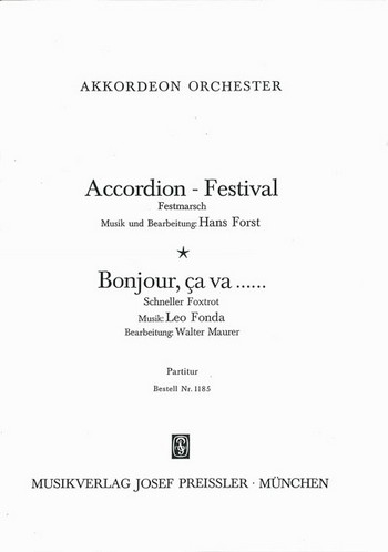 Accordion Festival Festmarsch für Akkordeonorchester