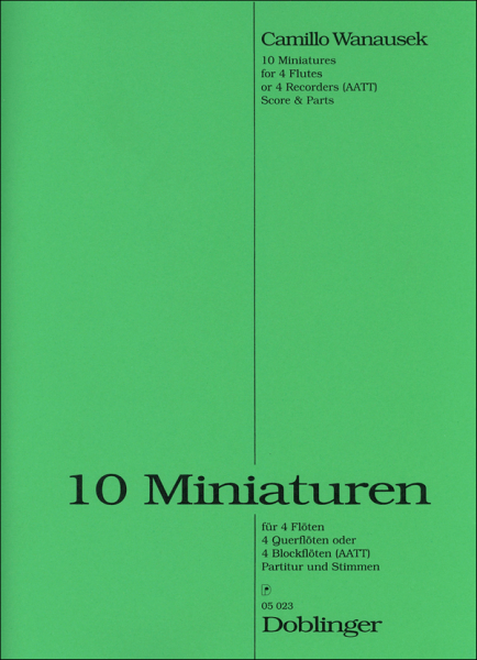10 Miniaturen für 4 Flöten Spielpartitur
