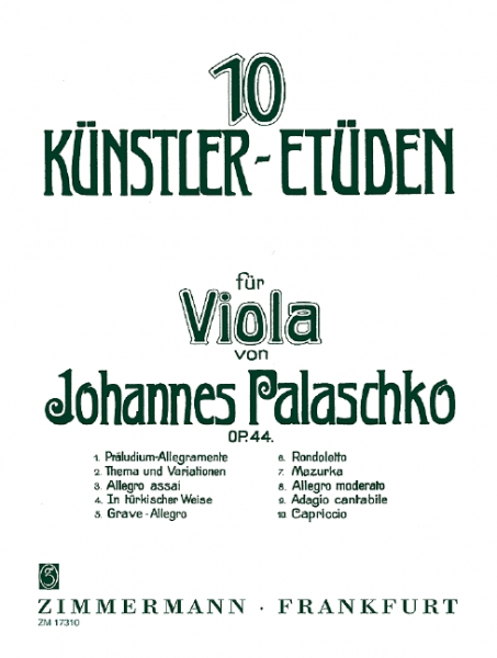 10 Künstleretüden op.44 für Viola