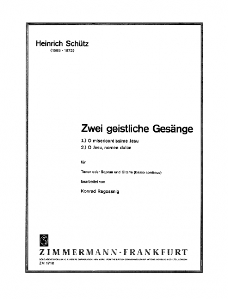 2 geistliche Gesänge für Singstimme und Gitarre