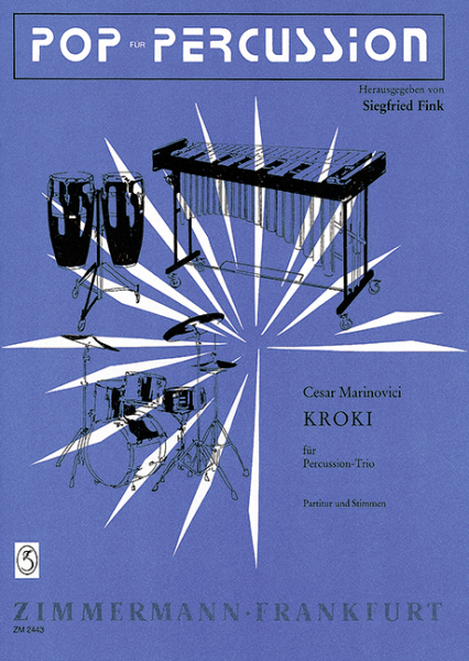 Kroki für Percussion-Trio Partitur und 2 Stimmen