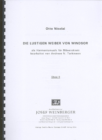 Die lustigen Weiber von Windsor für Bläseroktett und Kontrabaß