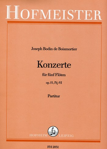 Konzerte op.15 Band 2 (Nr.4-6) für 5 Flöten