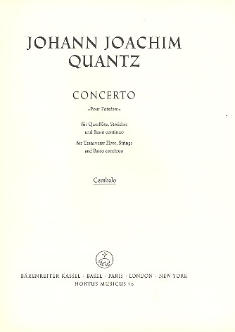 Concerto pour Potsdam für Flöte, Streicher und Bc