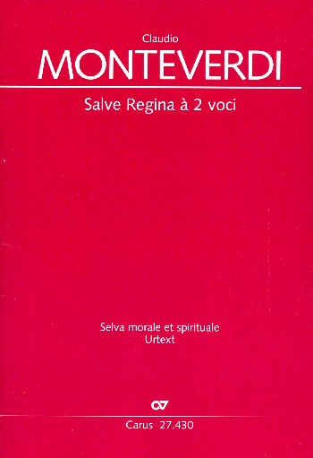 Salve regina SV284 für 2 Soprane (Tenöre) und Bc