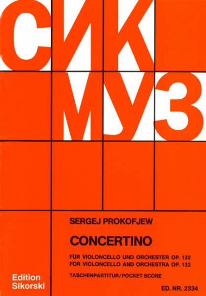Concertino op.132 für Violoncello und Orchester, Studienpartitur