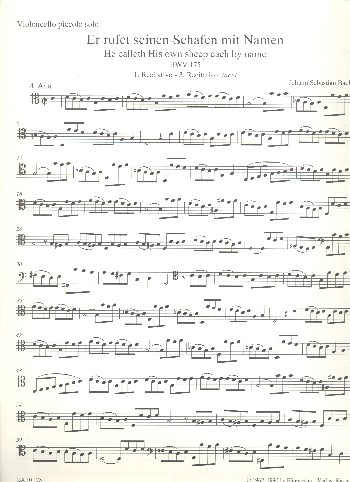 Er rufet seinen Schafen mit Namen Kantate Nr.175 BWV175
