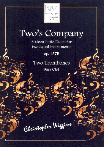 Two&#039;s Company op.157b for 2 trombones (bass clef)