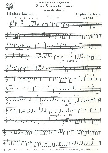 2 spanische Tänze für Zupforchester