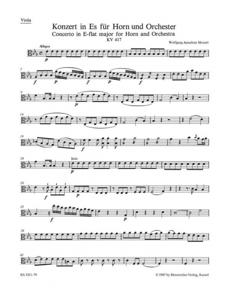 Konzert Es-Dur KV417 für Horn und Orchester