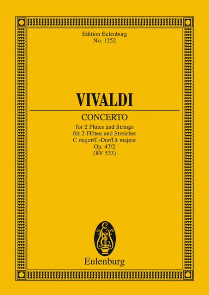 Concerto grosso C-Dur op.47,2 für 2 Flöten und Streicher