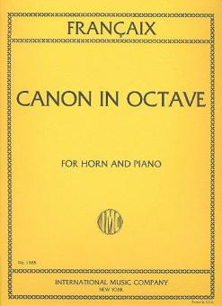 Canon in octave for horn and piano