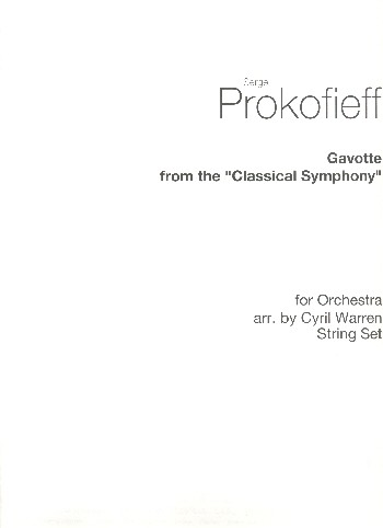 Gavotte from Classical Symphony for orchestra