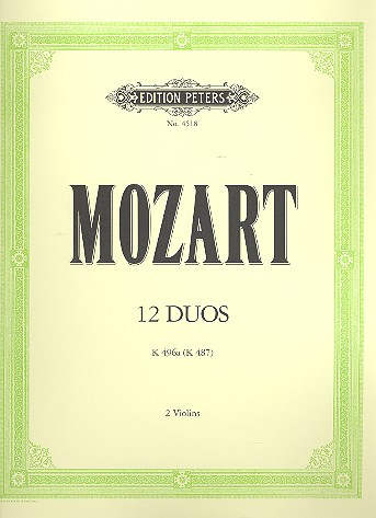 12 leichte Duos KV487 für 2 Violinen