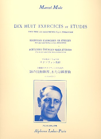 Übungsbuch für Saxophon 18 Exercises D`Apres Berbiguier