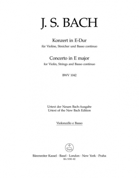 Konzert E-Dur BWV1042 für Violine, Streicher und Bc