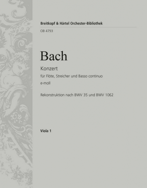 Konzert e-Moll nach BWV35/1059 für Flöte und Streicher