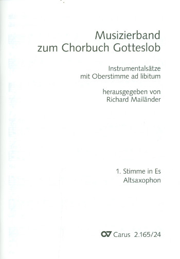 Chorbuch Gotteslob Musizierband für 4-stimmiges flexibles Ensemble (Oberstimme ad lib)