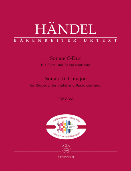 Einzelausgabe Querflöte Sonate C-Dur HWV 365