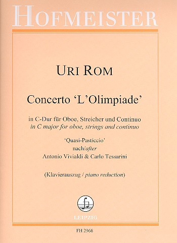 Konzert C-Dur L&#039;Olimpiade für Oboe, Streicher und Bc für Oboe und Klavier