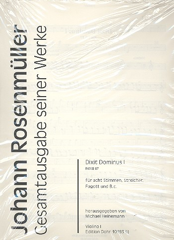 Dixit Dominus Nr.1 RWV.E87 für 8 Stimmen (gem Chor), Streicher, Fagott und Bc
