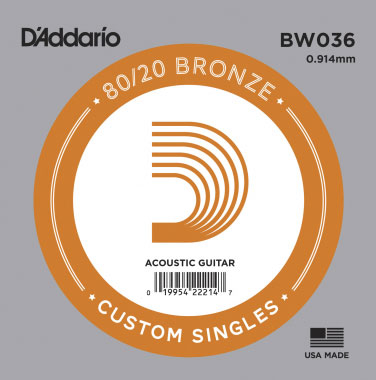 Einzelsaite D´Addario BW036 80/20 Bronze