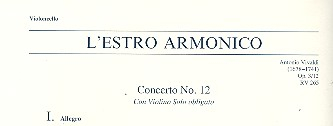Konzert E-Dur L'Estro Armonico op.3,12 RV265 für Violine, Streicher und Bc